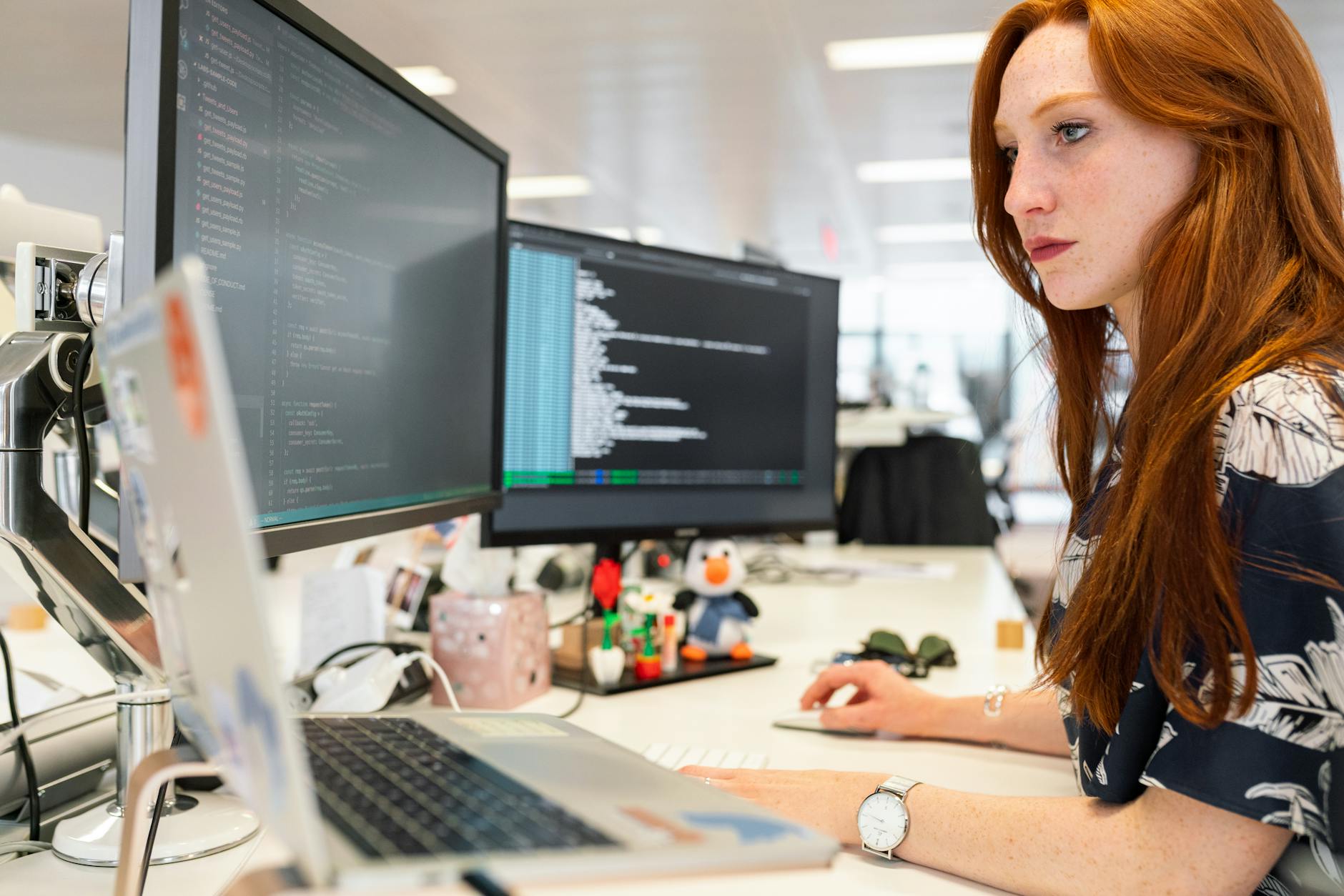 Data science team working on analytics